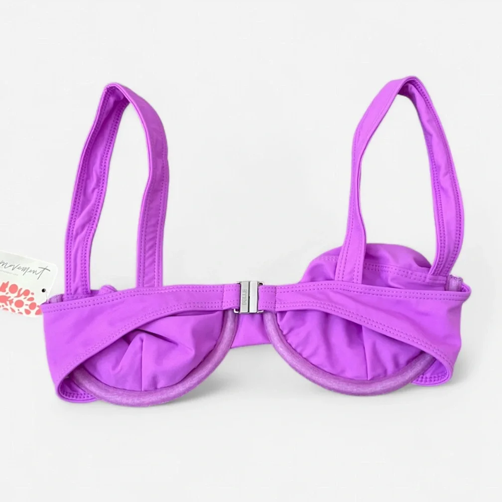 Free People Belle The Oracle Bikini Top in Purple Size XS New